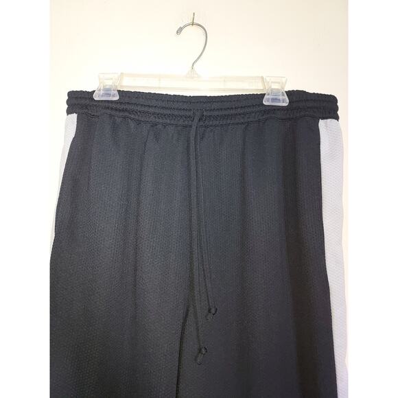 Nautica Men's Sweatpants Large Straight Leg Mesh Workout Athletic Black Gray - Picture 3 of 9